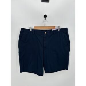Club Room Chino Short Men 38 Navy Blue 9" Inseam 4 Way Stretch Casual Everyday